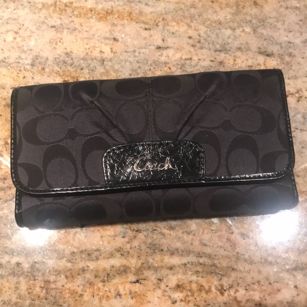 Authentic Signature Satin Coach checkbook
